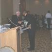 Grandmaster Willie Wilson receiving WKU HOF Golden Achievement Award